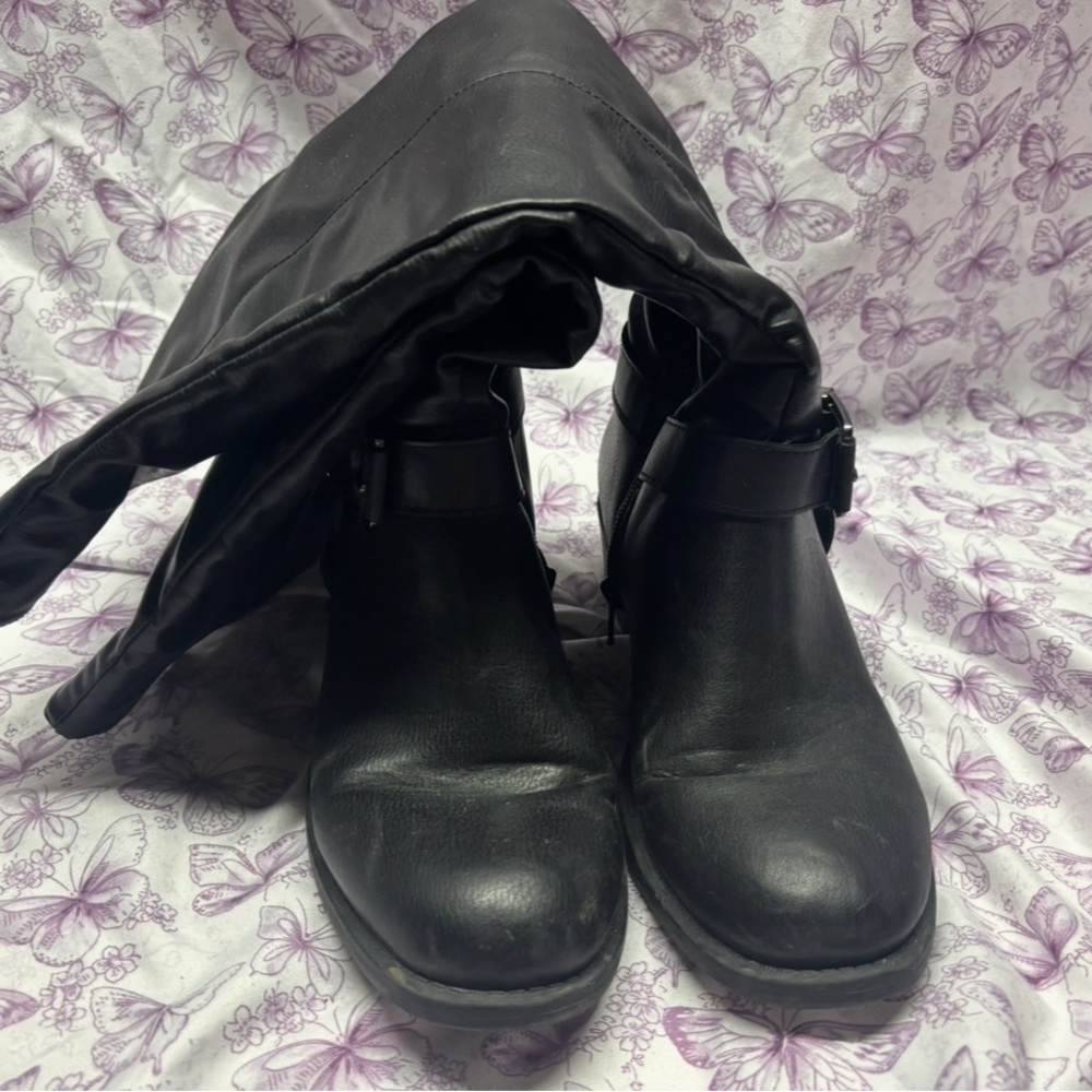 Black Under the Knee Boots